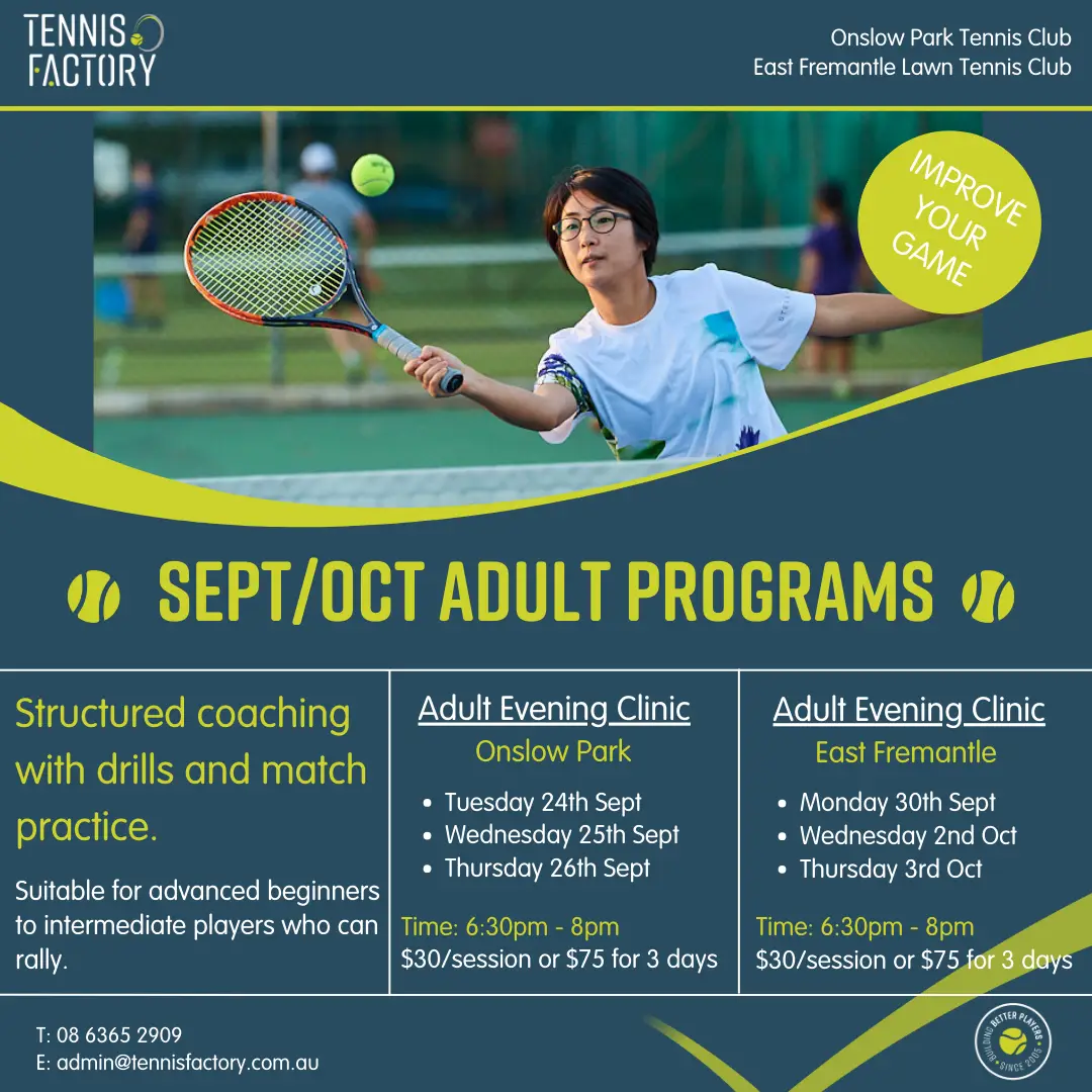 September/October Adult Clinics at OPTC & EFLTC!