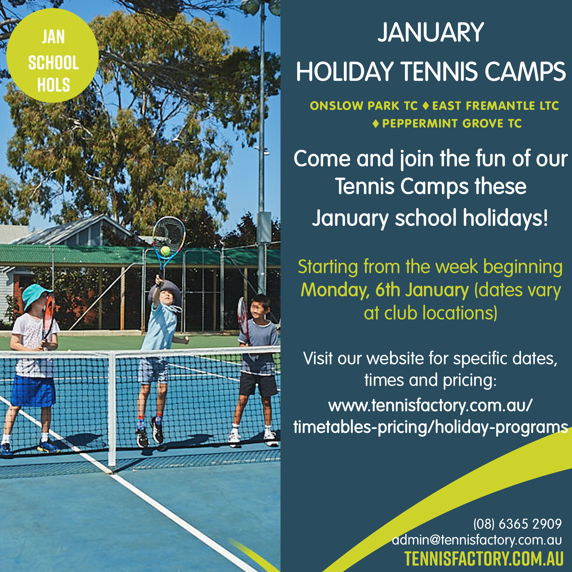 January 2025 Tennis Camps